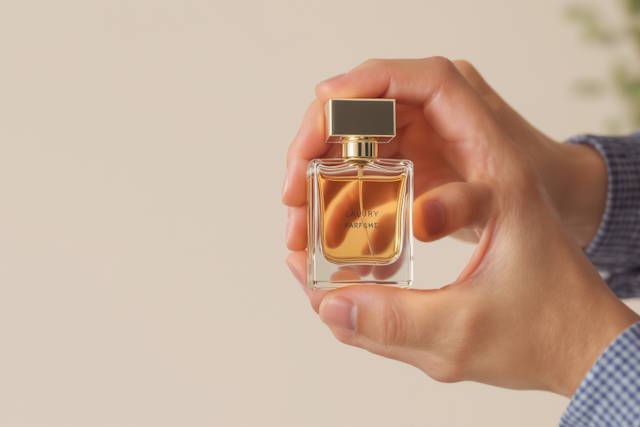 ם בודקות בקבוק בושם יוקרתי